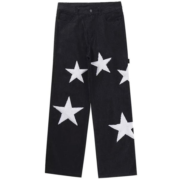 Star Patched Jeans